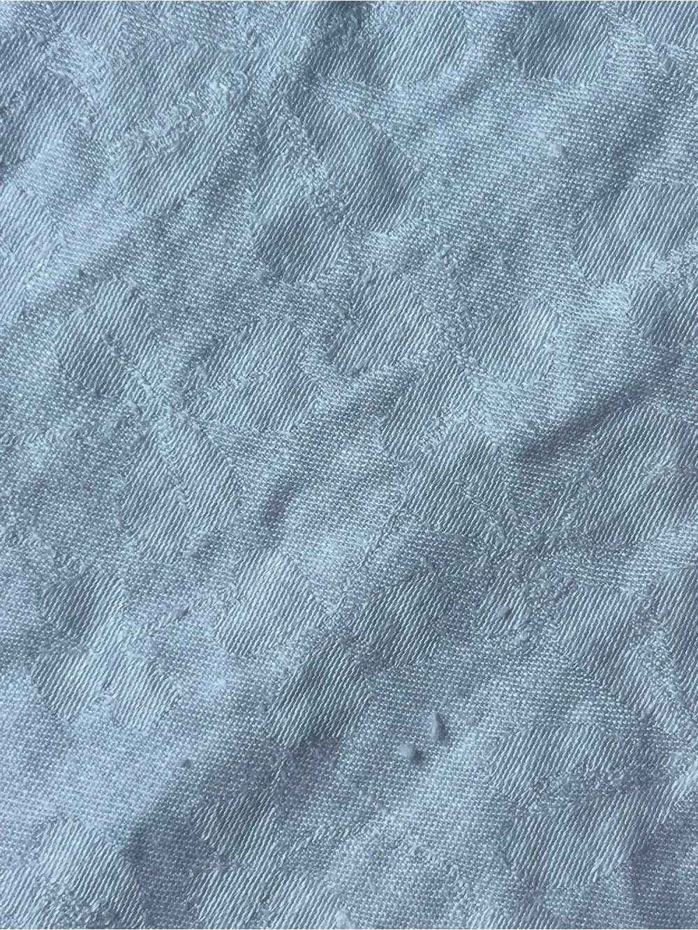 100% Irish Linen Oval Tablecloth Made in Ireland White Shamrock Damask 84x67